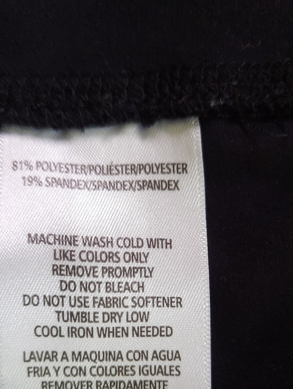 Calvin Klein BlackLeggings with TAN Logo - Picture 4 of 5